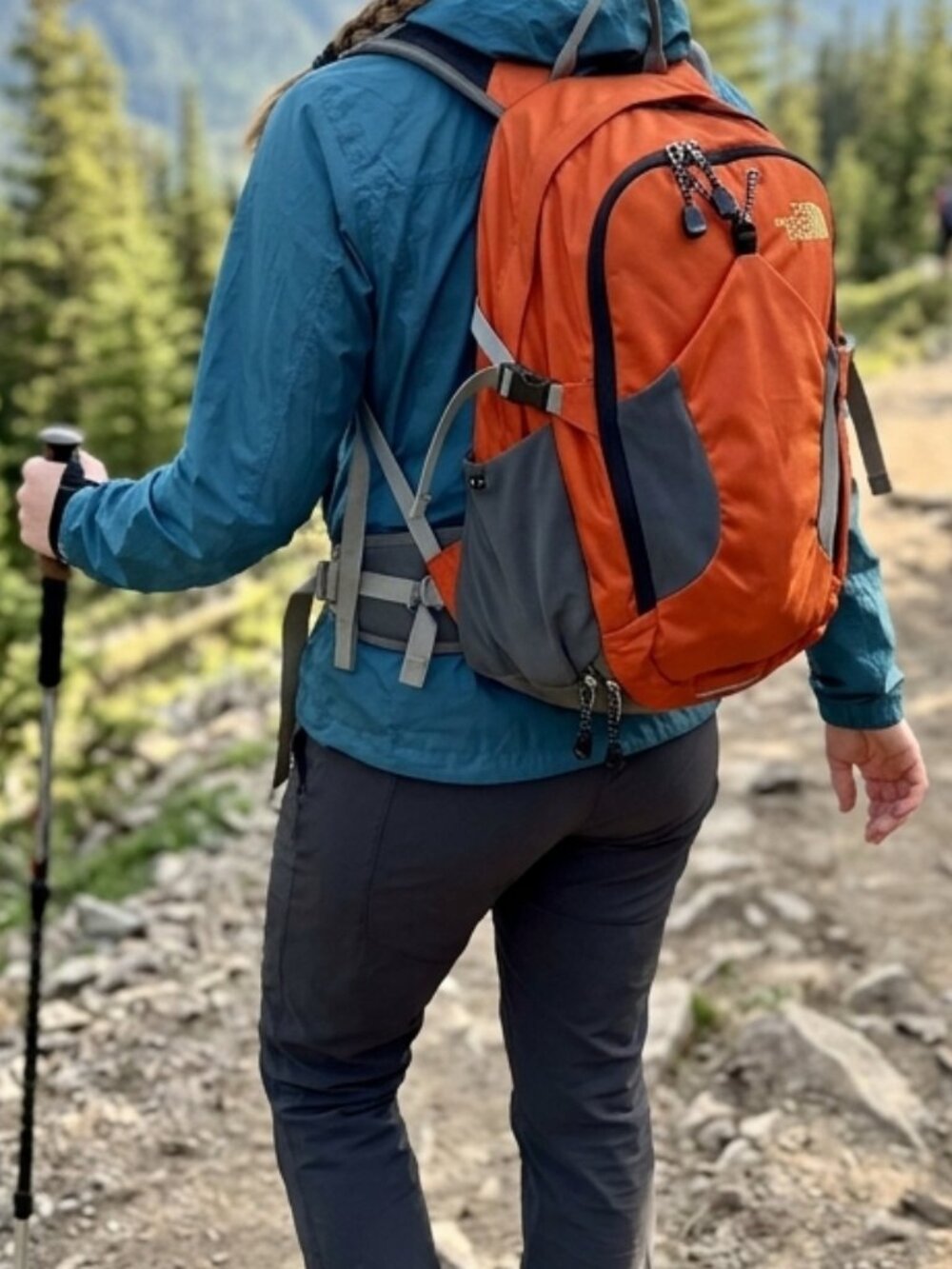 The North Face Orange Unisex Day Hiking Backpack
